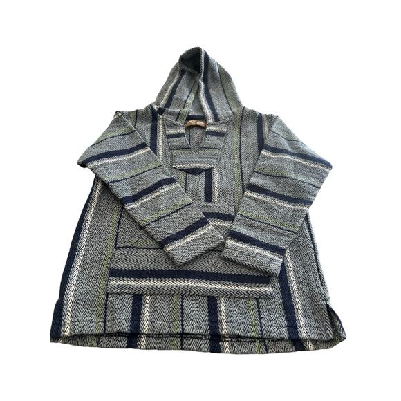 Retrofit Sweater Size M Youth Pullover Hippie Mexico Knit Poncho | X303 - Picture 2 of 14